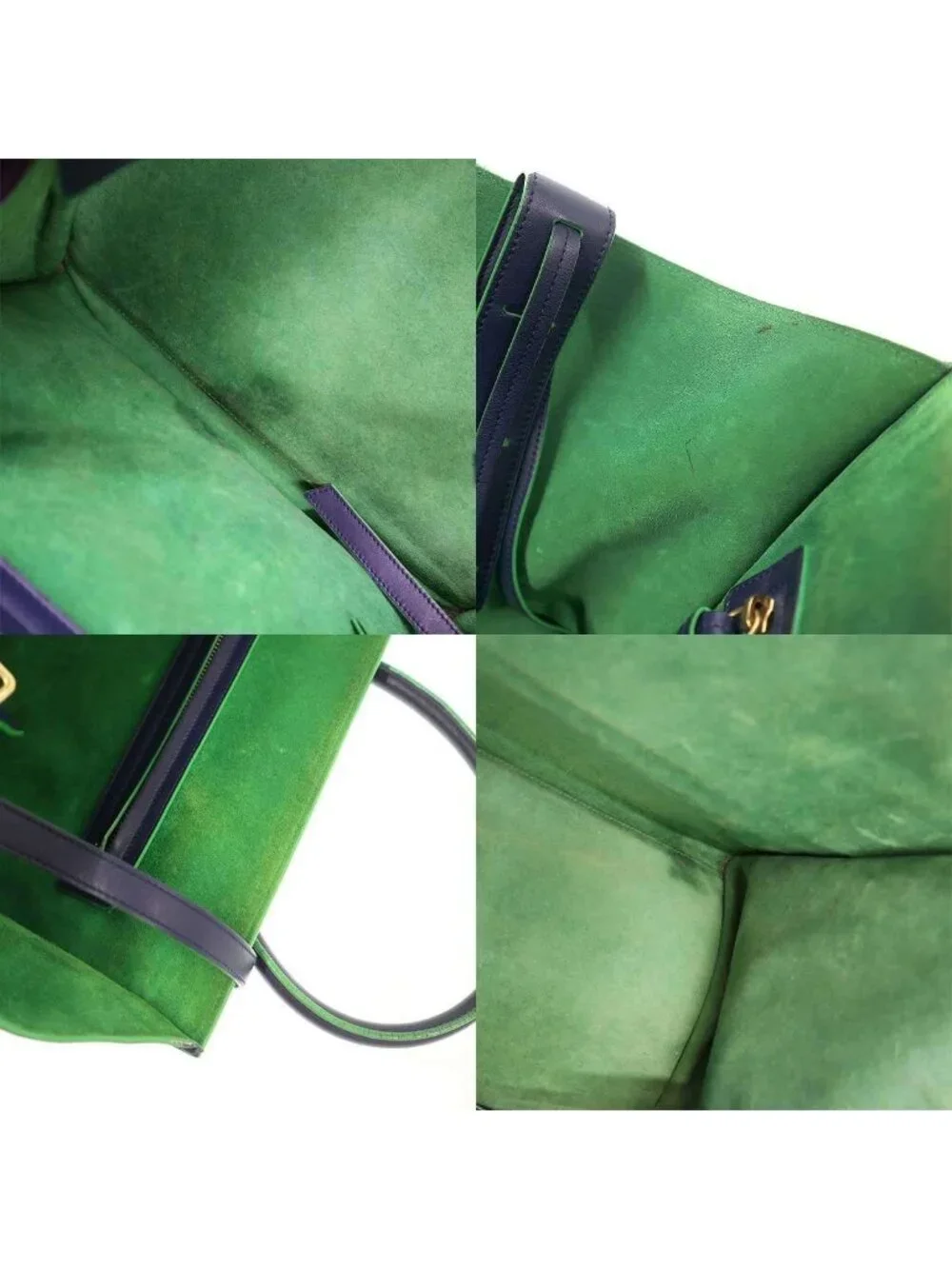 Celine Luggage Phantom Tote Bag Blue Green